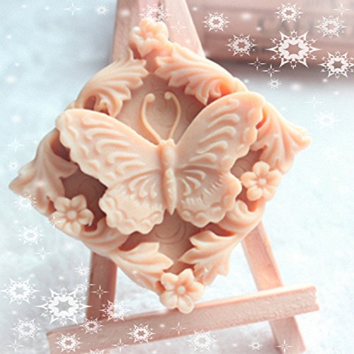 Butterfly In Flowers Soap Mold - Moldfun Butterfly Craft Silicone Mold For Handmade Lotion Bar, Bath Bomb, Wax, Crayon, Polymer Clay, Plaster Of Paris #TOP4