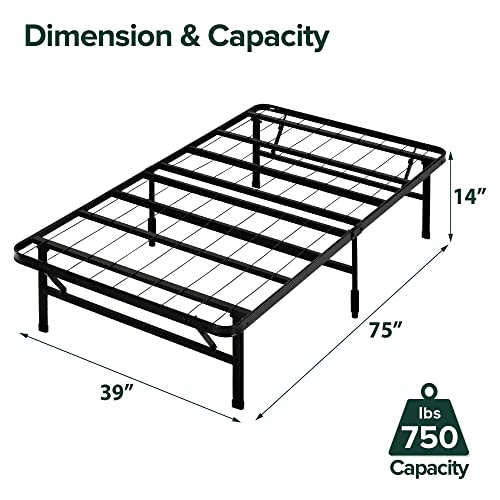 Image of ZINUS 8 Inch Foam and Spring Mattress and SmartBase Metal Mattress Foundation Set / Bed and Mattress Set / No Box Spring Needed / Mattress in a Box, Twin