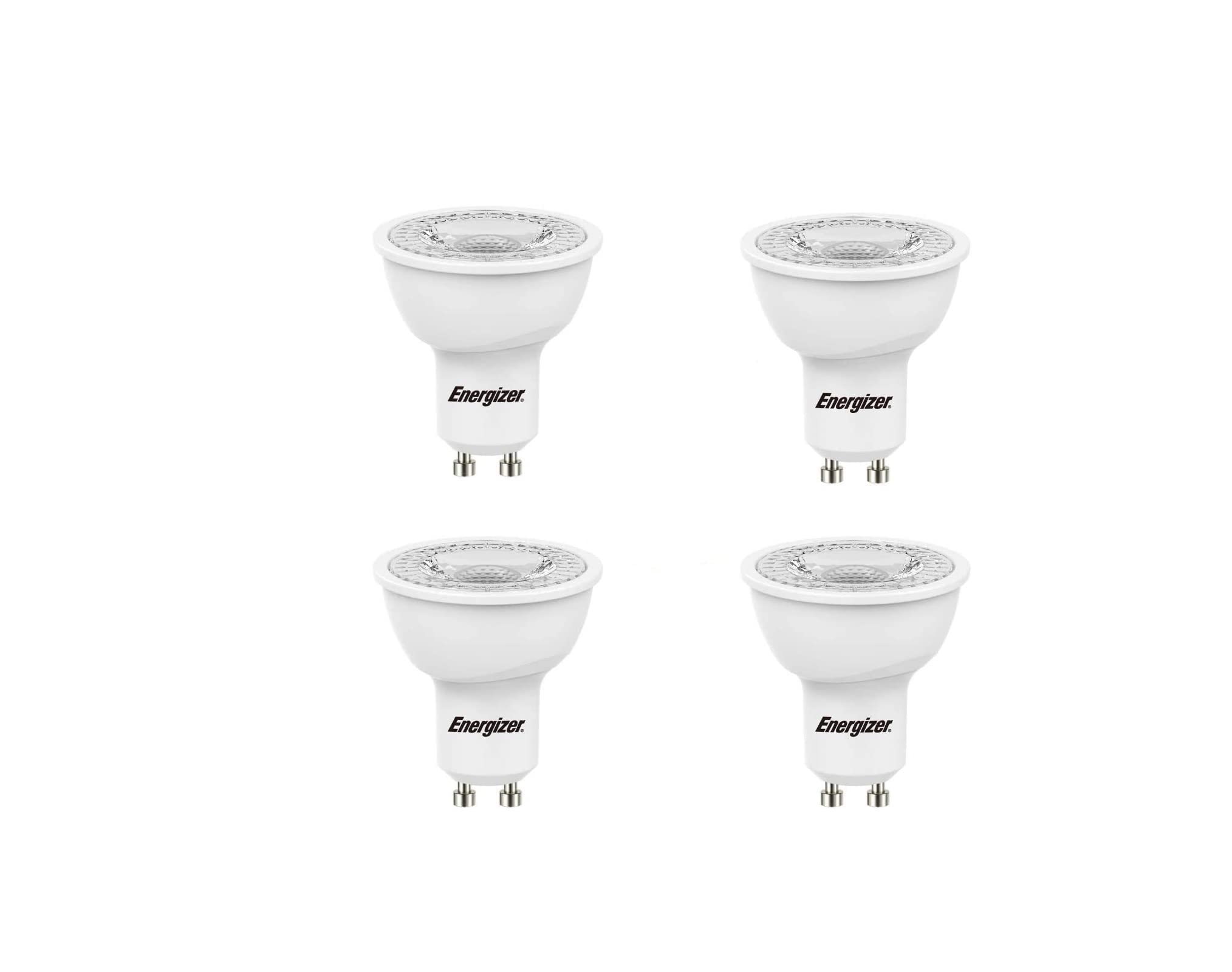 Energizer GU10 LED Bulb Cool White 4000k 3.6W Dimmable - 4 Pack