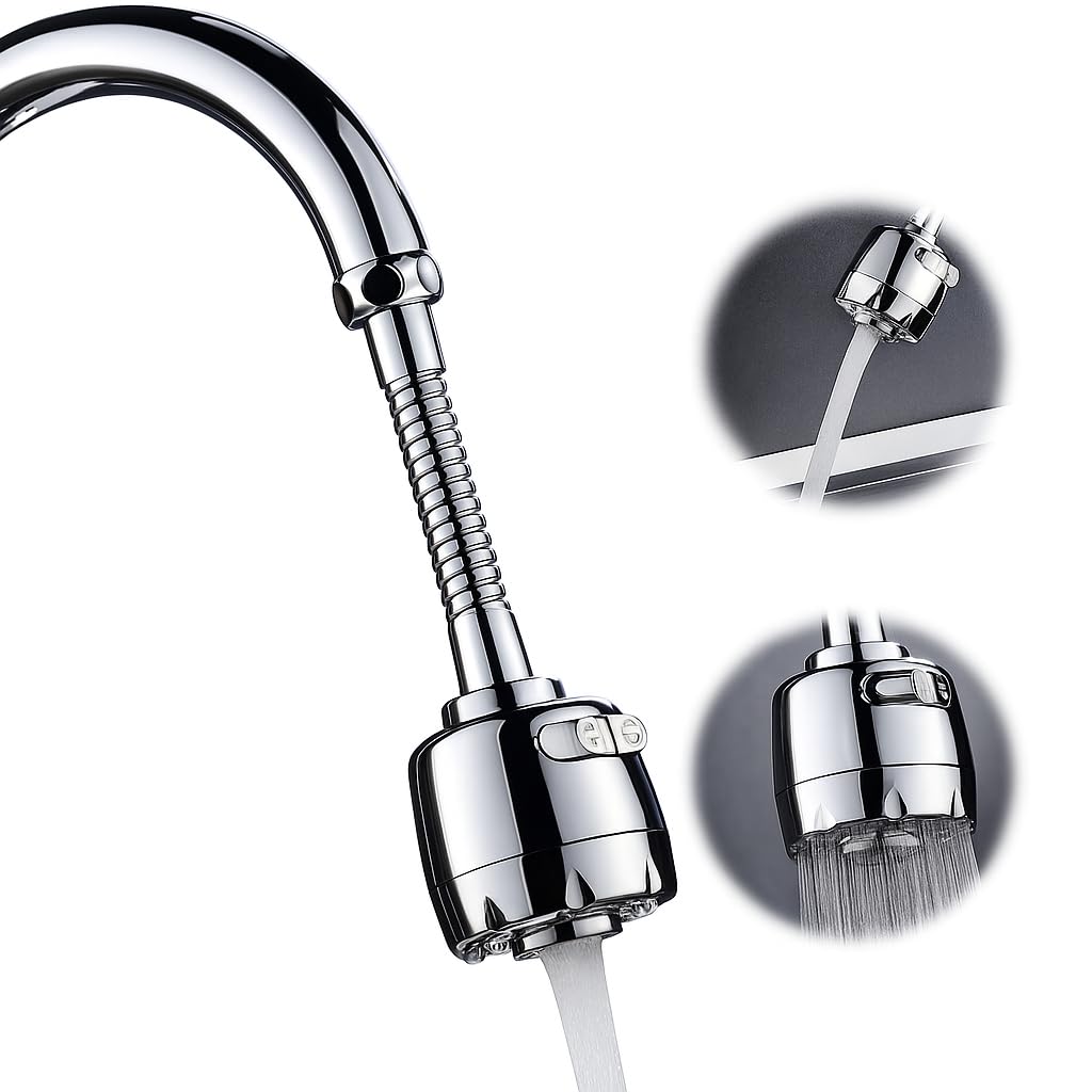 Robustt Tap Extension for Kitchen Sink - Pack of 1 | 2 Flow Modes | Flexible Faucet Extender for Taps | Aerators for Water Tap | Upto 50% Water Saving - Flexi Neck-image-48