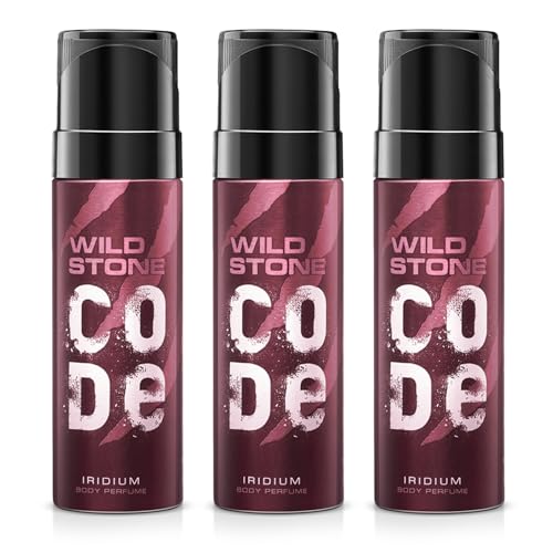 Wild Stone CODE Iridium Body Perfume for Men, Pack of 3 (150ml each)|No Gas Deodorant|Long Lasting Body Spray