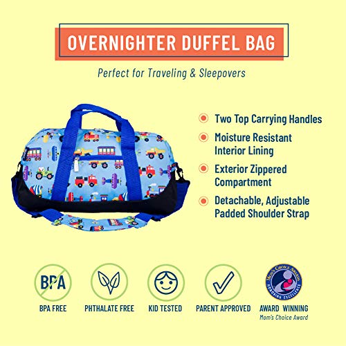 Wildkin 25079 Kids Overnighter Duffel Bags For Boys & Girls, Perfect For Early Elementary Sleepovers Duffel Bag For Kids, Carry-On Size & Ideal For School Or Overnight Travel Bag thumb #1