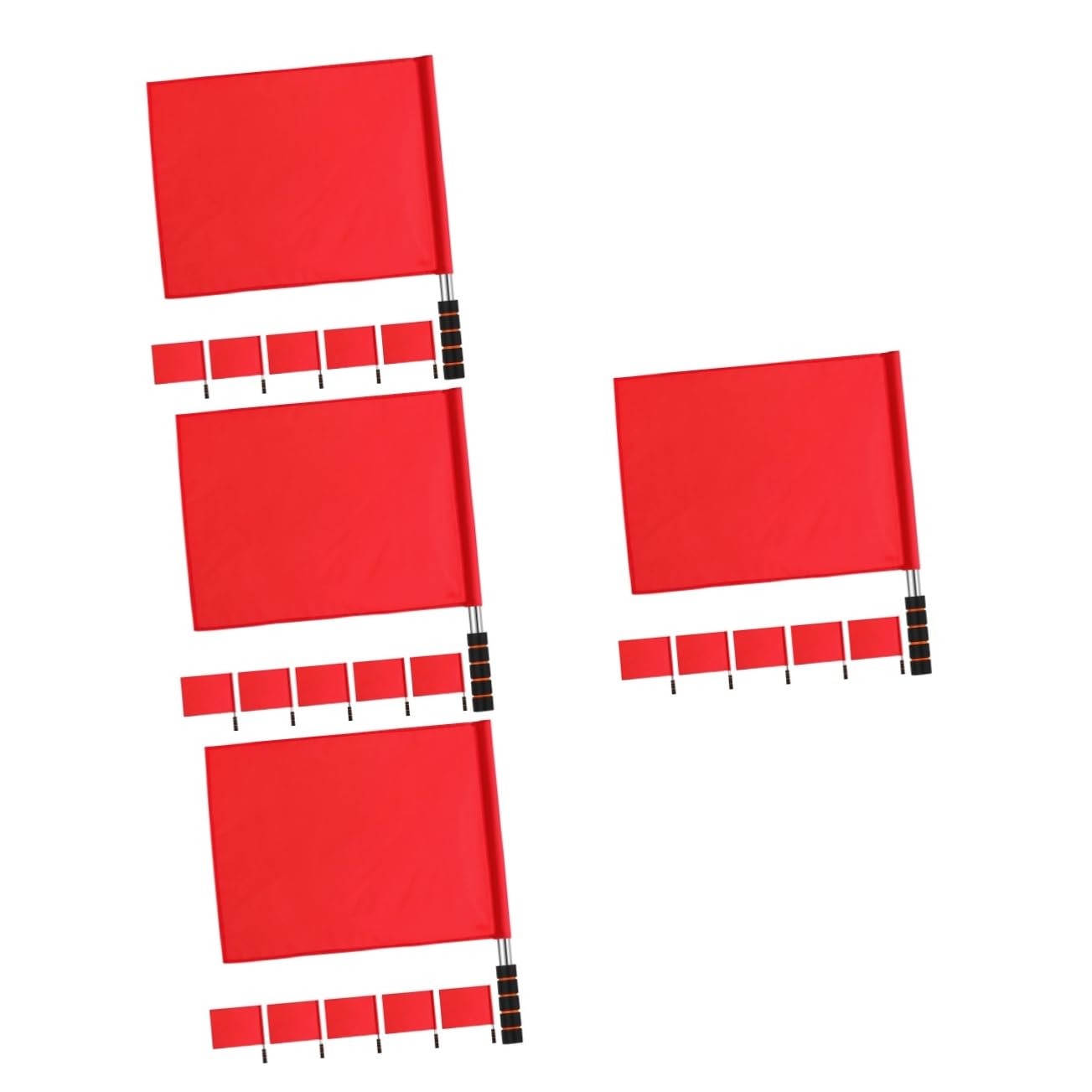 ifundom 4 Sätze Schiedsrichterfahne Sport Flaggen Gelb Signalfahnen Fußball-straffahne Professionelle Schiedsrichter -linienfahnen Flag-football-ausrüstung Polyester Rot 6 Stück * 4