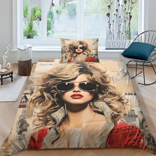 Housses de couettes microfibre 3D qualité supérieure style affiche - 2