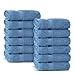 Luxury Hotel & Spa Towel Turkish Cotton (Wash Cloth  - Set of 12, Wedgewood)
