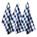 DII Cotton Buffalo Check Plaid Dish Towels, 20x30" Set of 3, Monogrammable Oversized Kitchen Towels for Drying, Cleaning Cooking, Baking-Navy & Cream