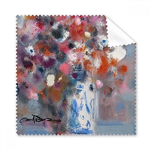 Chiffon de nettoyage lunettes imprimé fleurs peinture colorée x5
