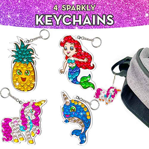 Bryte Gem Art Diamond Painting Kits For Kids - Unicorn And Mermaid Craft Kit With Storage Case, Jewelry, Keychains, Stickers And More - Arts And Crafts - Perfect Toys And Gifts For All Ages #TOP3