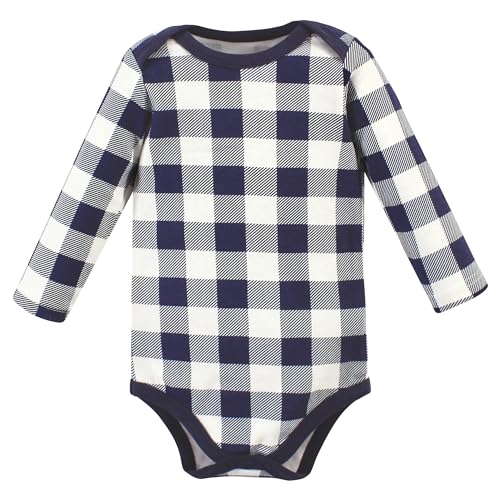 Image of Hudson Baby baby-boys Cotton Long-sleeve Bodysuits 5-pack