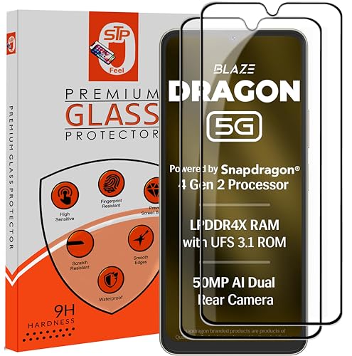 Image of Premium HD+ Tempered Glass Screen Protector Guard Compatible For Lava Blaze Dragon 5G (6.75 Inch, Pack of 2) | Edge to Edge Coverage With Easy to installation kit for Smartphone