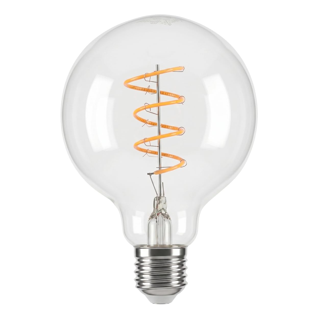 HOFSTEIN E27 LED Warmweiss Glühbirne 10er Set 6 Watt Vintage Kugel groß Leuchtmittel mit Filament Klar 2700 Kelvin 350 Lumen Dimmbar für Wohnraum Beleuchtung, G95