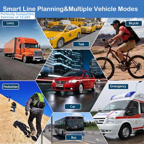 Car GPS Navigation, 2025 Map 9 inch Touch Screen Car GPS Navigation System, Voice Turn Direction Guidance, Support Speed and Red Light Warning(Free Update Lifetime Map) - Image 6