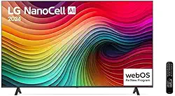 Smart TV 4K 75" LG NanoCell 75NANO80T Processador α5 Ger7 AI Hub de Esportes Alexa/Chromecast integrado webOS 24 Controle Smart Magic