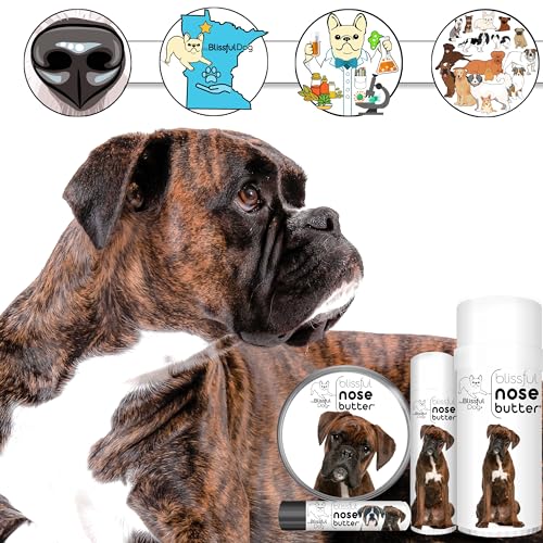 Image of The Blissful Dog Brindle Boxer Nose Butter, Versatile Dog Nose Balm for Dry Nose, Handcrafted Nose Moisturizer, Easy-to-Apply Dog Essentials, Unscented, 16 oz.