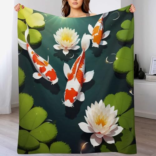 Colcha manta para sofa de tacto suave Koi 180x200 cm 2