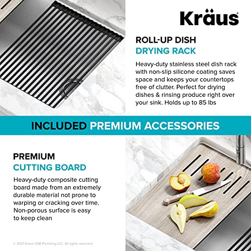KRAUS White 30 in Undermount Granite Kitchen Sink KGUW1-30WH - image 9