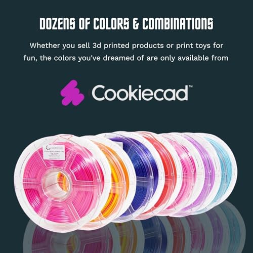 Image of Cookiecad PLA Filament 1.75mm 1kg Rainbow Multicolor 3D Printer Filament - Blue Ombre PLA