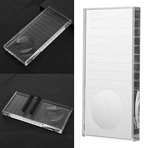 Piastra di cristallo come base adesiva per colla per estensione delle ciglia, portaciglia, accessori per trucco e estensione delle ciglia