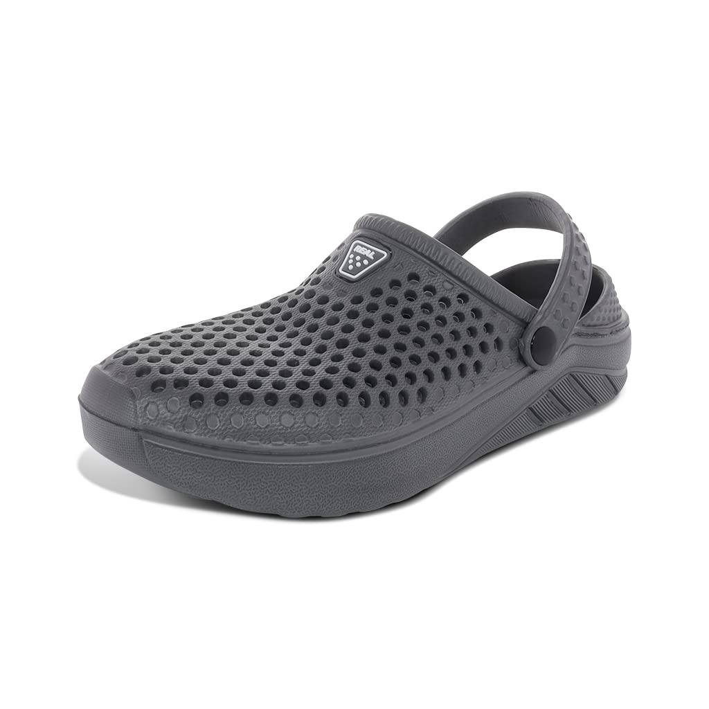 Adult Vented Clogs with Adjustable Heel Strap Slip-On Easy to Clean, Cushioned, Casual EVA Shoes for Everday or Water Shoes for Pool and Beach