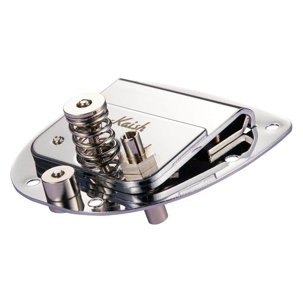 E-Gitarre Tremolo System Bridge Vibrato Saitenhalter mit Whammy Bar Tremolo Arm für Jaguar/Jazzmaster mit Verriegelungsknopf Chrom