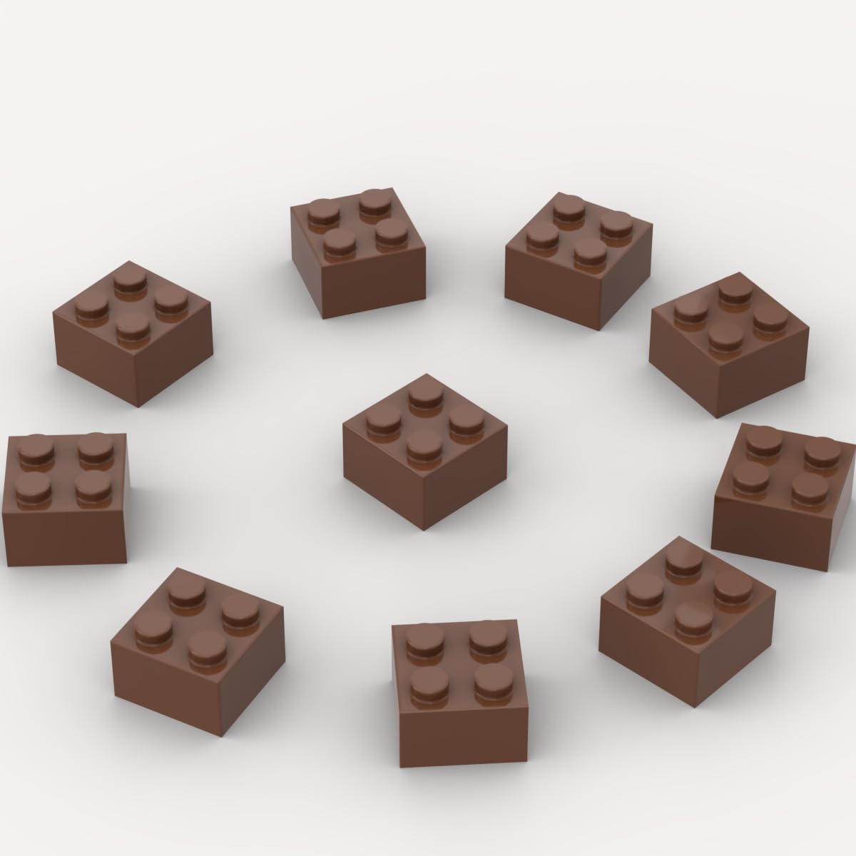 300 Piece Brown Bricks Bulk, Brown 2x2 Building Bricks Flat, Compatible with Lego Parts and Pieces: 2x2 Brown Bricks(Color: Brown)