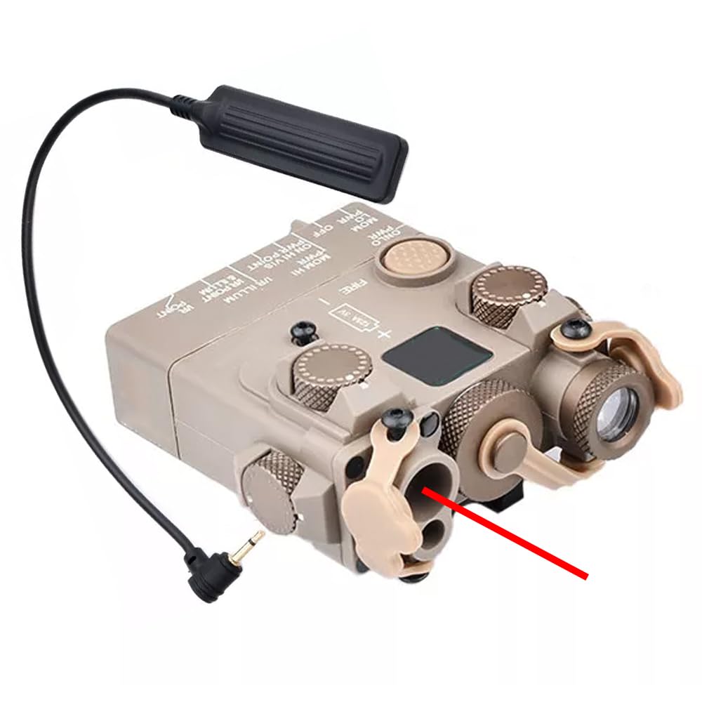 Nylon DL-A2 Aiming Laser Sight Box(with Infrared IR Laser + LED White Flashlight & Mount+Red Laser) & Modular Remote Wire Pressure Switch, DE