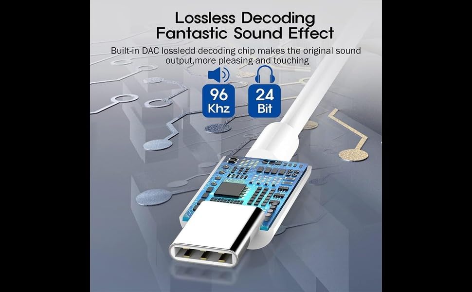 Image of Samsung Type C to 3.5 mm Audio Jack Connector, Headphones Jack Converter for Galaxy S24, S23, S24 Ultra, S8 Plus, S9, S9 Plus, S10 Plus, S10 Lite, S20 Ultra, S21 FE, & Other Samsung Devices - White
