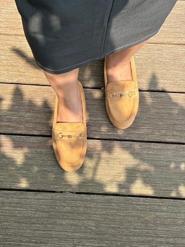 Image of BGSTGUDS Women's Wide Loafers Shoes Cute Dressy Shoes Ladies Comfort Slip Ons Work Shoes