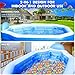 Inflatable Pool with Canopy, Large Inflatable Swimming Pool for Adult, Blowup Pools with Seats,Backrest.Durable Thickened Inflatable Pools for Backyard,118