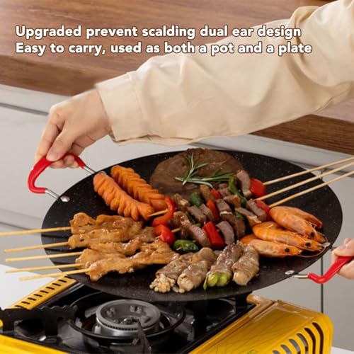 Poêle à griller en fer portable compacte pour barbecue de camping S