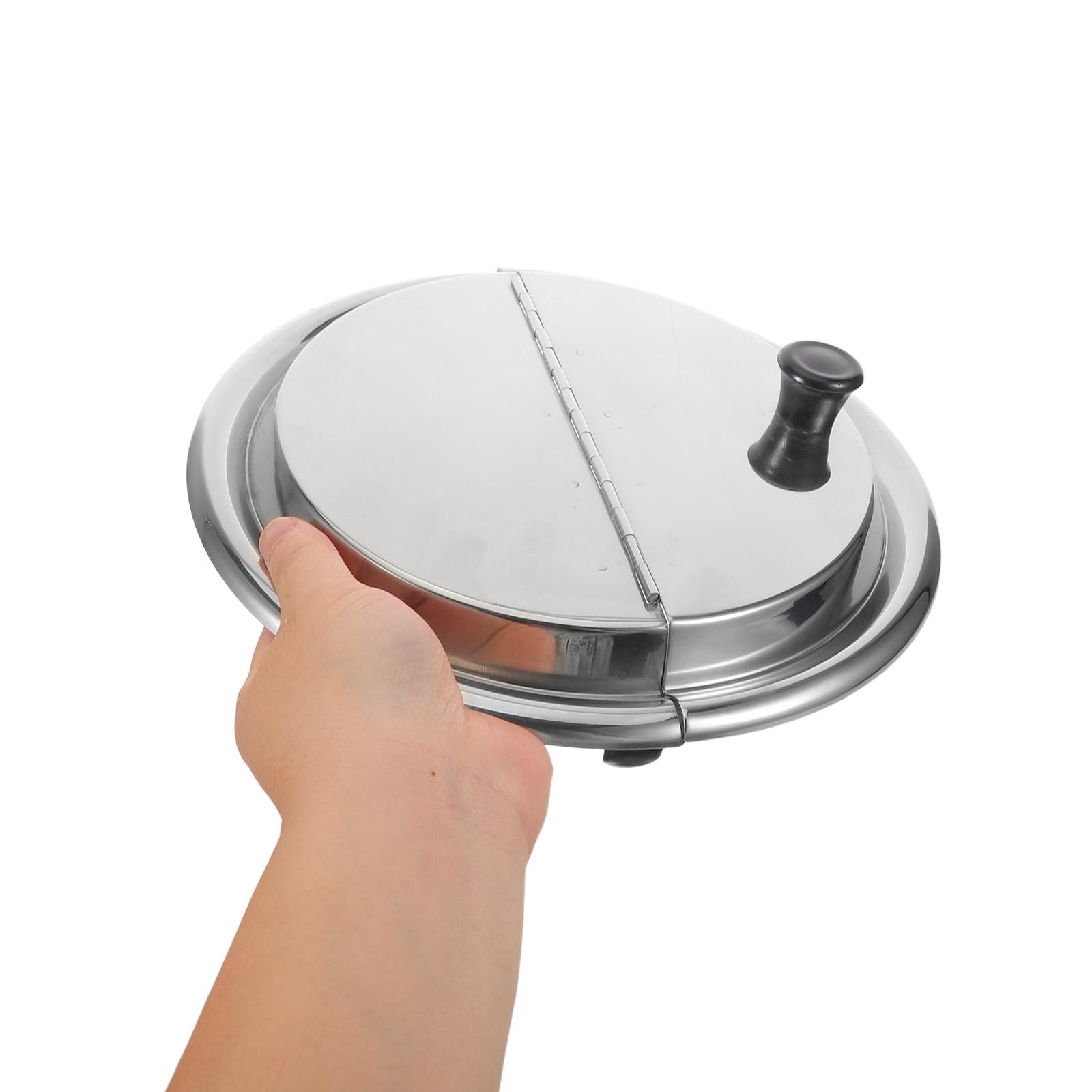 Tapa de Sartén de Acero Inoxidable Asa, Diseño Profundo y Grueso, para Ollas y Sartenes, Adecuado para Freír y Cocinar al Vapor, Diámetro 25cm