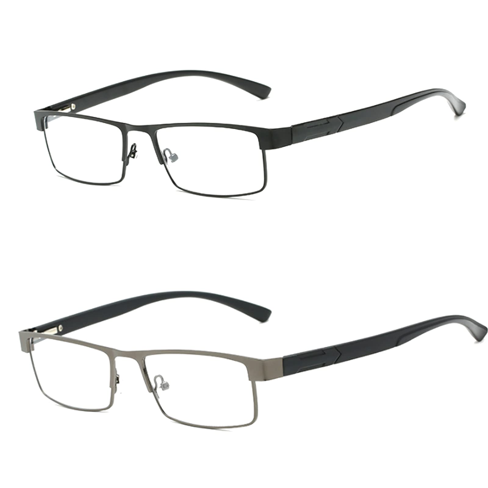 2 opakowania Visual Aided Okulary Anti Oic EaStrain Głowy Niebieskie Okulary Light Okulary Wysokiej Jakości Pomoc do czytania dla gładkiej i klasycznej konstrukcji,+400