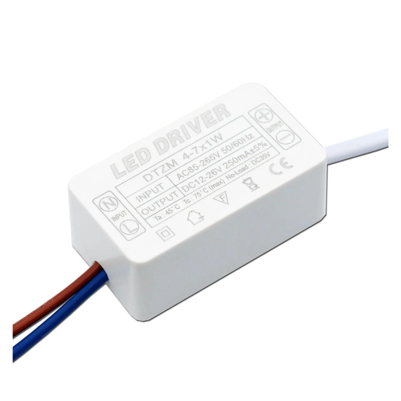 Transformador lámpara 250mA DC12-26V driver LED 4W 5W 6W 7W