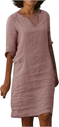 OIOLOYJM Plus Size Summer Dresses for Women 2025 Plus Size Dresses for Curvy Women 3/4 Sleeve Casual Boho Kaftan Dresses