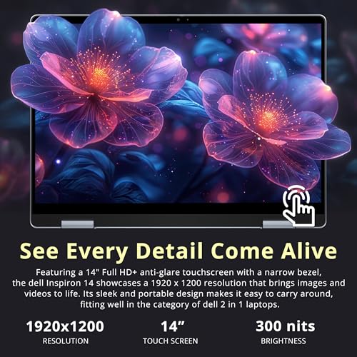 Image of Dell Plus 14 inch 2-in-1 FHD+ Touchscreen Laptop, Intel Ultra 7 256V, 16GB RAM, 2TB Storage (1TB SSD+1TB Docking Station Set), Copilot, Backlit Keyboard, Fingerprint Reader, Wi-Fi 7, Win 11, Ice Blue
