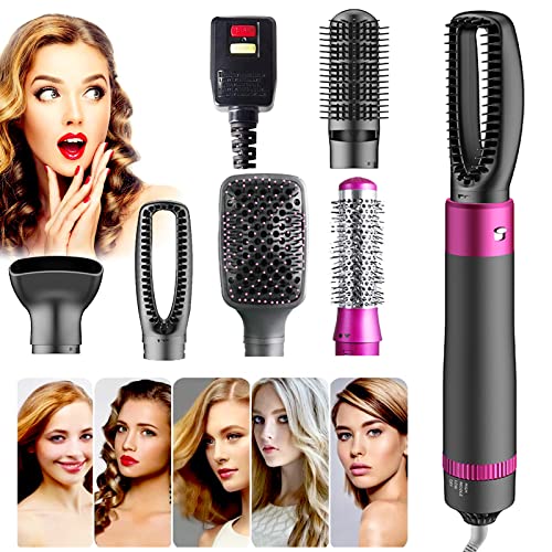 Hair Dryer Brush, 5 in 1 Hair Blow Dryer Brush Air Wrap Hair Styler One Step Hair Dryer and Volumizing Hair Dryer Brush Removable Hot Air Brush Kit Negative Lon Straightener Curler