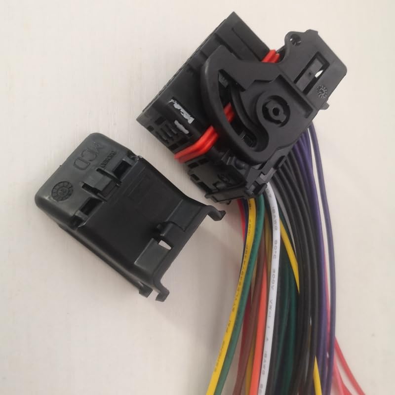48 Pin/Way ECU Female Connector Plug with Wire Harness Cable Cover for 5007620481 Automotive Central Contral System 643201311 - (Color Name: 1pcs)