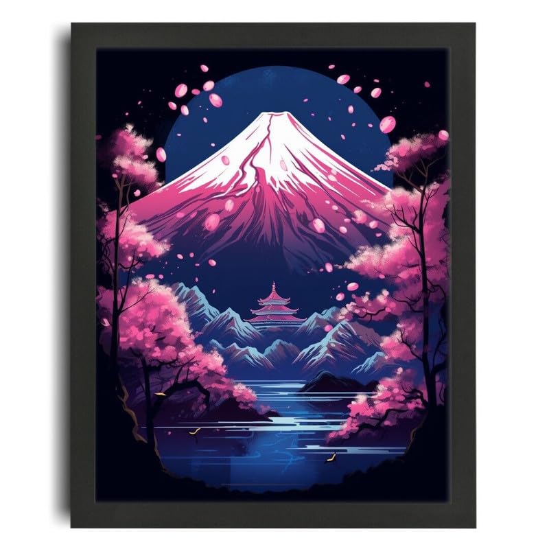 Poster Mont Fuji pour Mur Blanc Idée Déco Salon Apaisante A0
