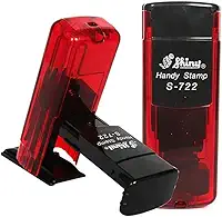 Carimbo Personalizado Automático de Bolso Shiny S-722 Area de impressão 38x14mm - Portátil, Máximo 3 Linhas - Envio em 1 Dia Útil após personalização