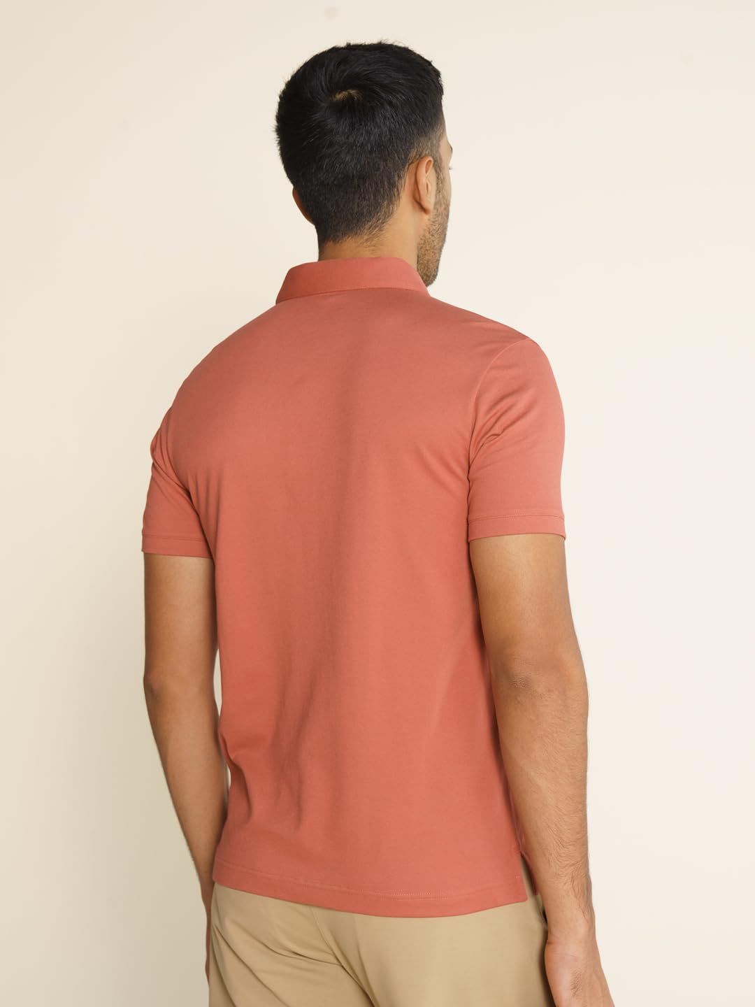 DAMENSCH Men's Constant All Degree Regular Fit Zip-up Polo - Canyon Brown - Large 4