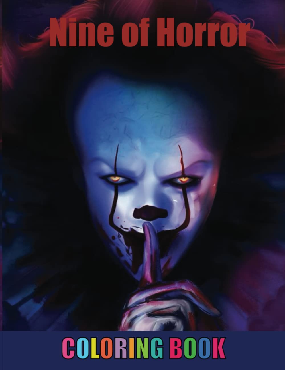 Buy Nine of Horror Coloring Book: Relaxation Color Freak of Horror ...