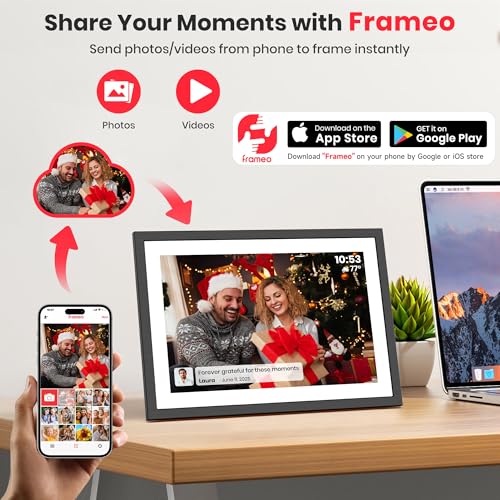 Image of Frameo 64GB 2K 10.1 inch WiFi Digital Picture Frame for Photo & Video Sharing