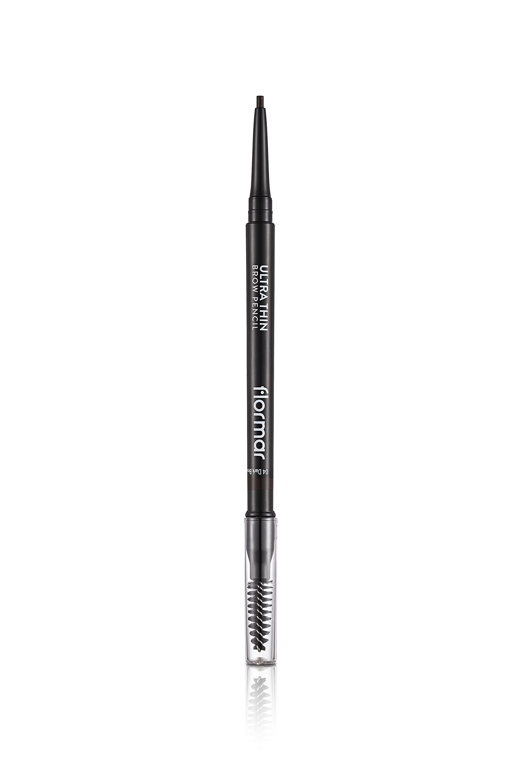 Flormar Ultra Thin Fırça Başlıklı & Asansörlü Ucu İnce Kaş Kalemi 004 DARK BROWN (3 paketi)