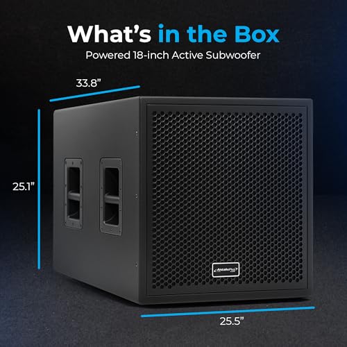 Powered 18-Inch Active Subwoofer - 2000W Peak Power, XLR Input, DSP ...