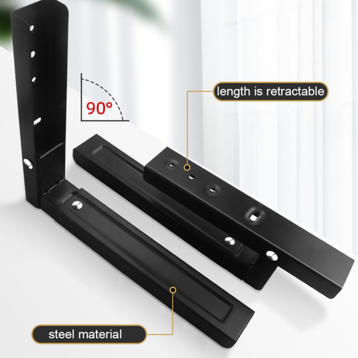 SOIMISS Soporte de Acero para Microondas Plegable y Telescópico de Pared
