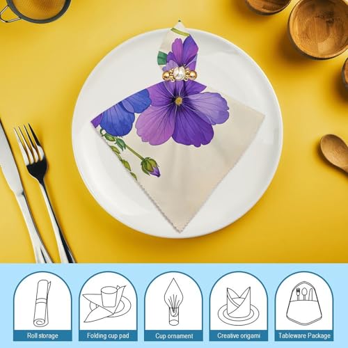 Servilletas de tela decorativas 18x18 pulgadas pack 4 miniatura 7