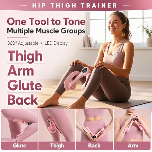 Hip Thigh Trainer, 360°Adjustable Pelvic Floor Exercise with LED Display, Inner Thigh Workout & Postpartum Recovery for Women, Home Gym Equipment for Hip, Leg, Arm by DeepWhale - Image 2