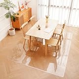 チェアマット 透明 100*100cm クリア 床保護マット 厚み1.5mm 特大サイズ PVC 床 保護シートクリア ダイニングテーブル 下に敷くマット 机下/椅子/フロア/畳/床暖房対応/オフィス フロアマット