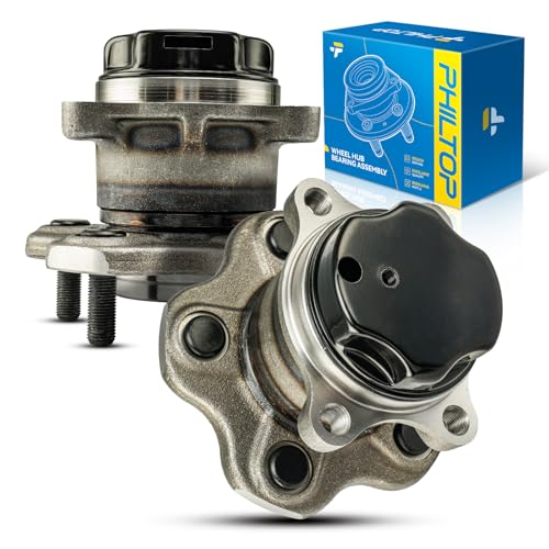 PHILTOP 512533 Rear Wheel Hub Assembly Fit for Nissan NV200 2013-2019, Chevrolet City Express 2015-2018, 4 Lugs Wheel Hub Bearings W/ABS