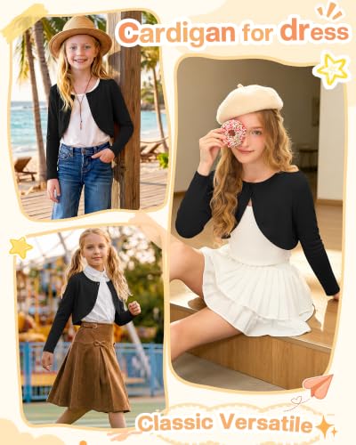 Image of Girls Uniform Long Sleeve Knitted Cardigan